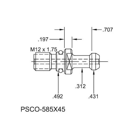 Tj Davies Co Coolant Through Retention Knob PSCO-585X45